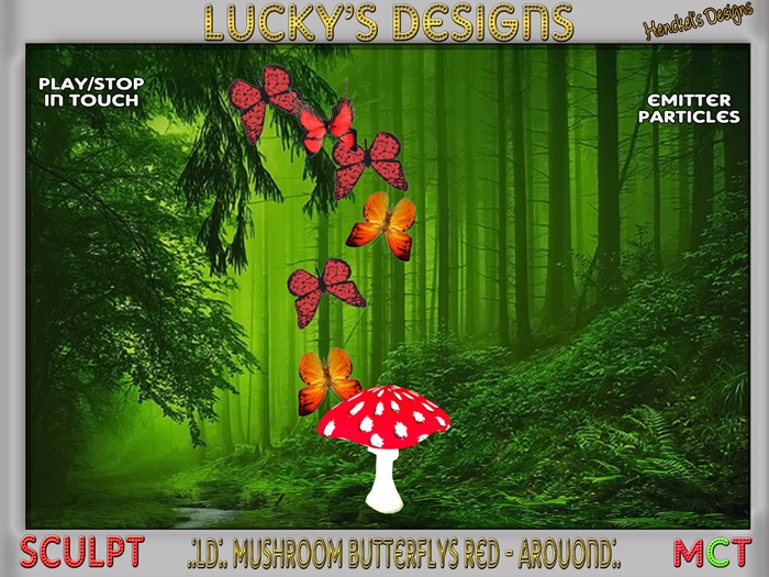 .:LD:. Mushroom Butterflys Red - around:. 