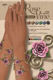 EarthStones Rose Vine Arm Wraps - Rose Quartz