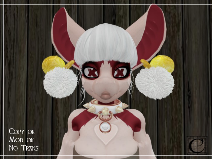 Cluttercraft - Ear Poms - White