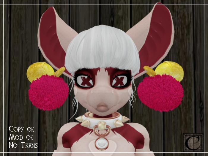 Cluttercraft - Ear Poms - Pink