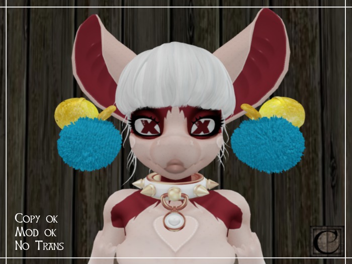 Cluttercraft - Ear Poms - Blue