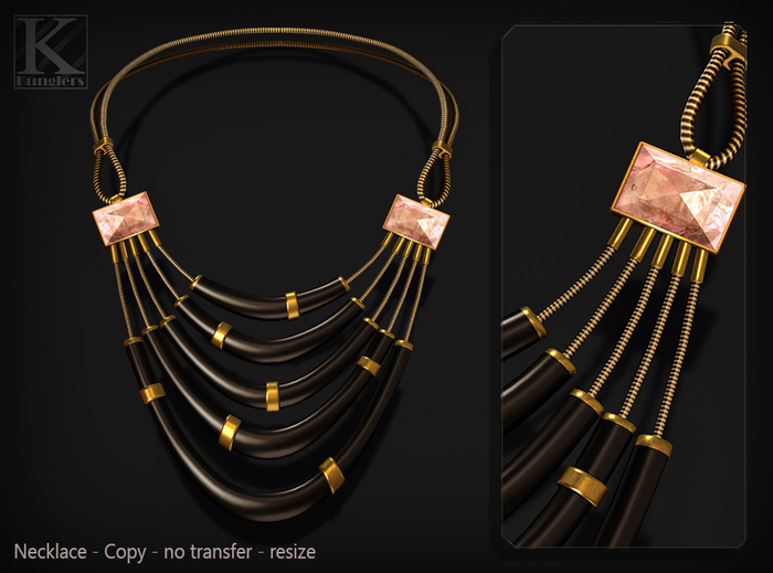 (Kunglers) Camilla necklace - ebony