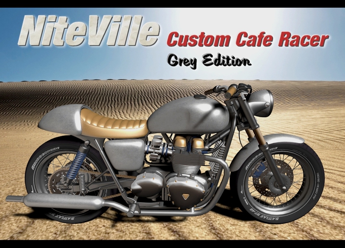 *NRG* NiteVille Custom Cafe Racer GREY (Crate)
