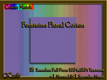 !Kushi! FeminineFloralCOTTON Textures -WEAR TO UNPACK