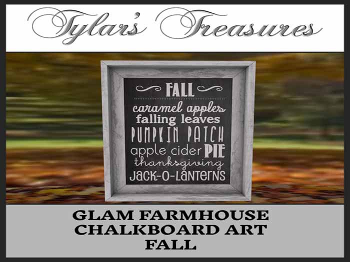 .:TT:.  GLAM FARMHOUSE CHALKBOARD ART FALL box