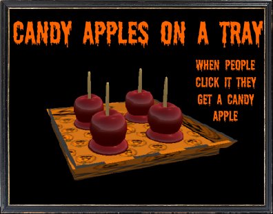 Candy apples on tray click to git one