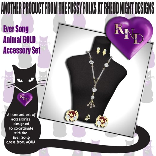 AQUA RND Ever Song Jewelry - Animal GOLD