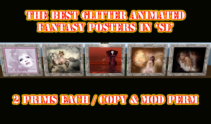 Glitter Animated Fantasy Posters Diagonal (Boxed)