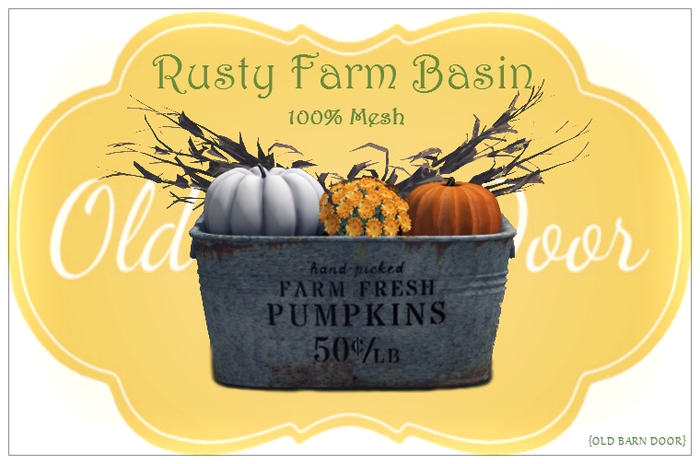 {OBD} RUSTY FARM FRESH BASIN [BOXED]