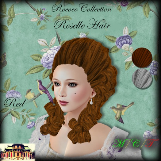 ~CdE~ Rococo Roselle Hair RED