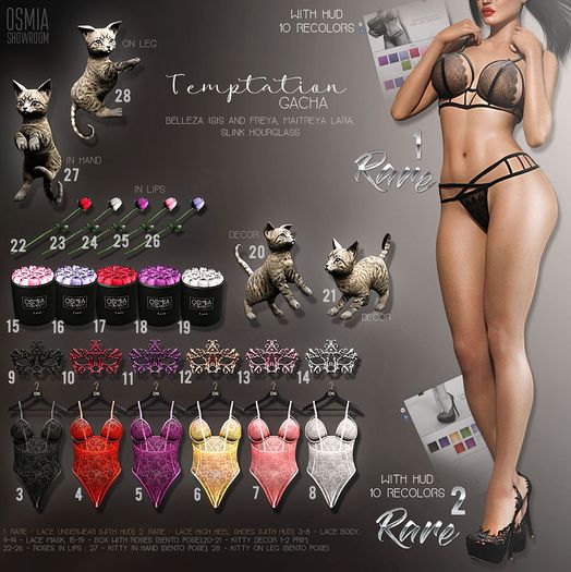 OSMIA - Temptation.Gacha.Rose.Box  - Pink