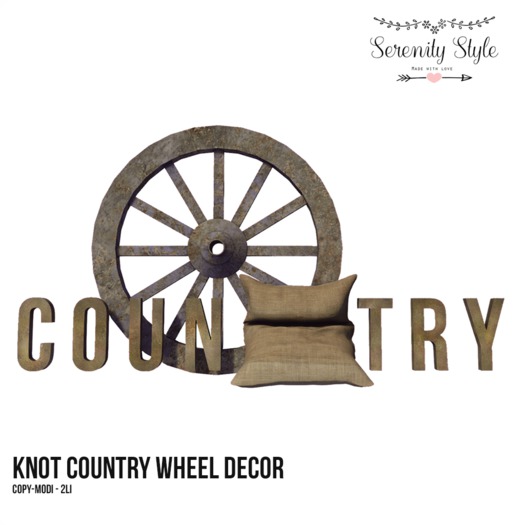 Serenity Style- Knot Country Wheel Decor