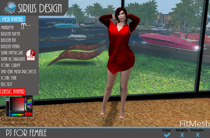 Sirius Design Male Pj Top for Females Boxed