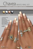 EarthStones Chavea Bento Ring Set - Spectrolite