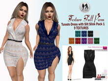 Texture MI_Tuxedo Dress with Slit Pack 1