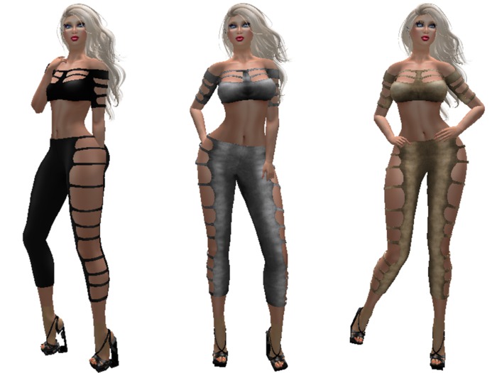 LEGGINGS STRAPS & CYBER TOP OUTFIT
