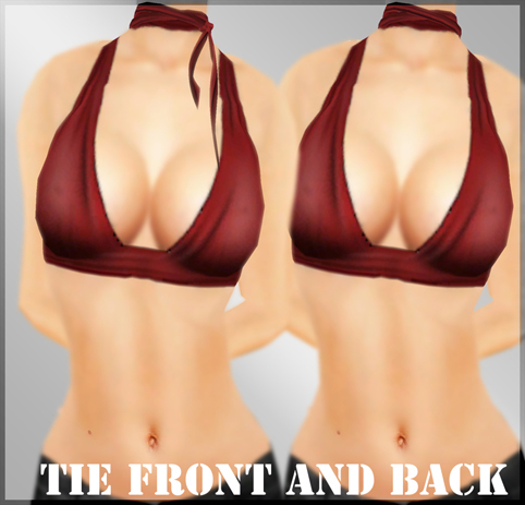 [nn] -SHORT TIE TOP -red
