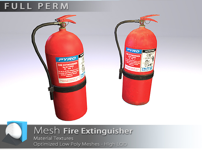 [Prim 3D] - Fire Extinguisher "FULL PERM"