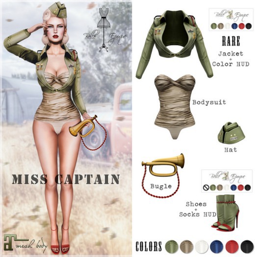 Belle Epoque { Miss Captain } Hat Red (Box)