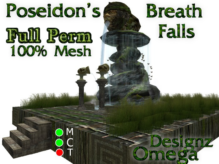 Poseidon's  Breath Falls  100% Mesh Full perm