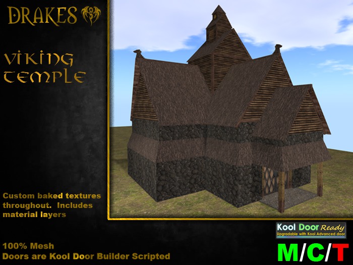 Second Life Marketplace - [Drakes] Viking Temple 85 LI (Boxed)