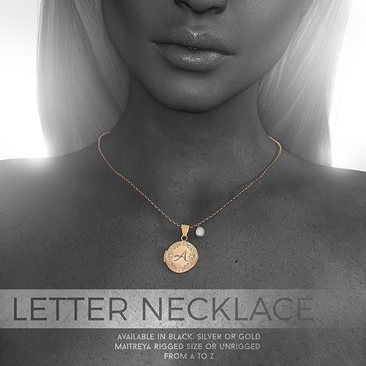 #EMPIRE - Letter Necklace - Gold - U *Maitreya*