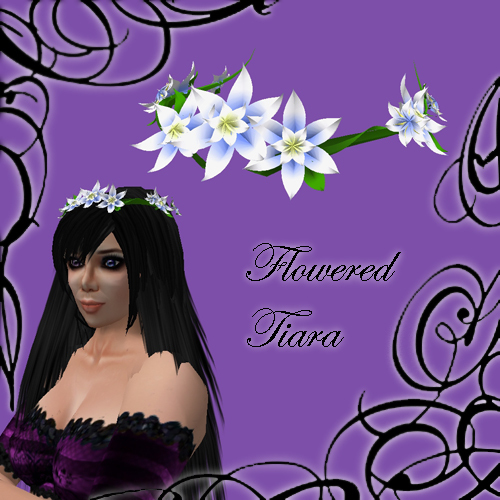 .:LT:. Blue Flowered Tiara