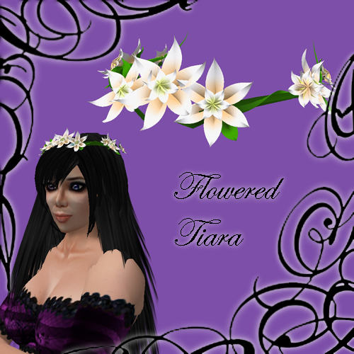 .:LT:. Orange Flowered Tiara