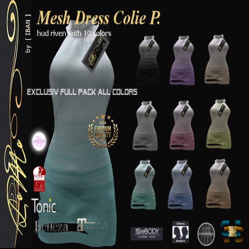 [ IBAN ] //045 DRESS COLIE P w/HUD FATPACK MAITREYA BELLEZA SLINK TONIC OCACIN CLASSIC AVATAR