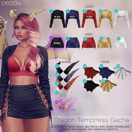 Decoy - Dragon Temptress Gacha: #17 Wings Navy