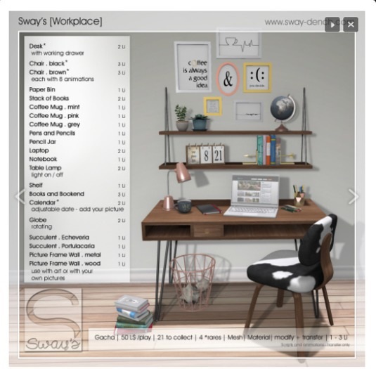 Sway's [Workplace] Chair . brown RARE