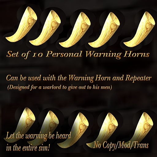 Taylor Made - 10 Personal Warning Horns (Boxed)