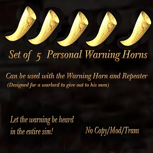 Warning Horns - set of 5
