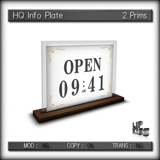 [ Lip Kiss ] Info Plate
