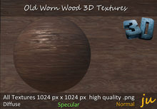 JU Old Worn Wood 3D Textures Full Perm