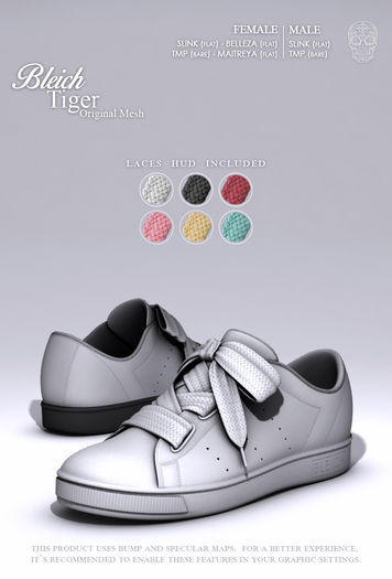 Bleich - Mesh Tiger - White