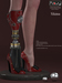 Azoury shima shoe red
