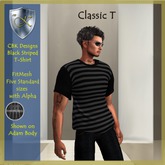 CBK Designs Classic T Black Stripe