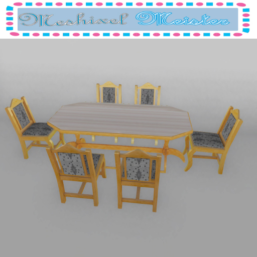 Dining Furniture Set Full perm + ao map + shadow map