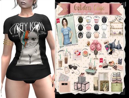 Second Life Marketplace - -tres blah- Fitted Tee (Maitreya) - Nude