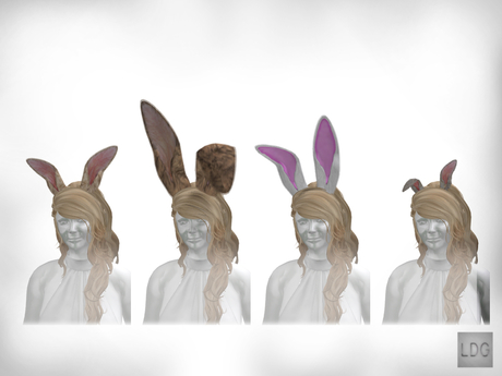 Second Life Marketplace - LDG-087 Bento Rigged Rabbit Bunny Ears Top ...