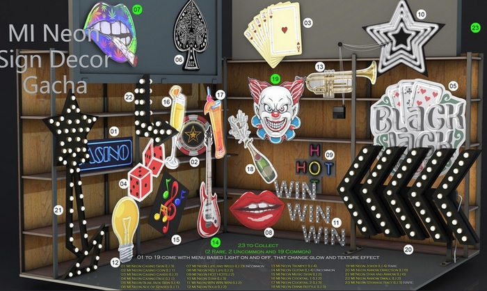 23 MI Neon Storage Ract (LI 3) RARE