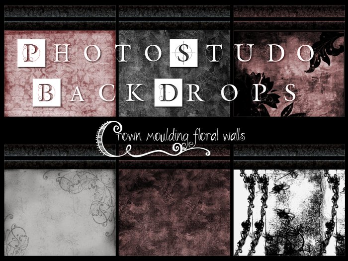 3DSLFX CROWN MOULDING FLORAL WALLS PHOTO STUDIO BACKDROPS