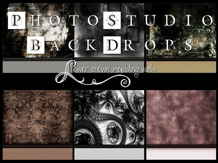 3DSLFX LOWER CROWN MOULDING  WALLS PHOTO STUDIO BACKDROPS