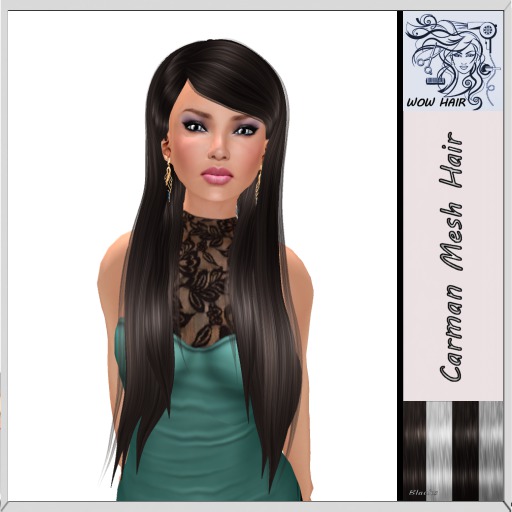(WOW Hair) Carman  Mesh Hair Blacks