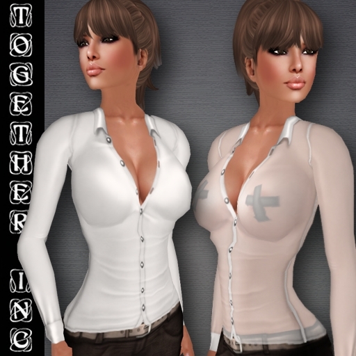 Together Inc. Button Down Shirt white