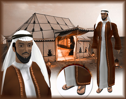 Typical Arab Second Life Marketplace - B&B Traditional Arabian Dress Abaia & Shmag ...