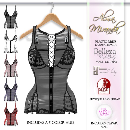 .: AlmaMiranda :. Laced Up Plastic Dress with HUD
