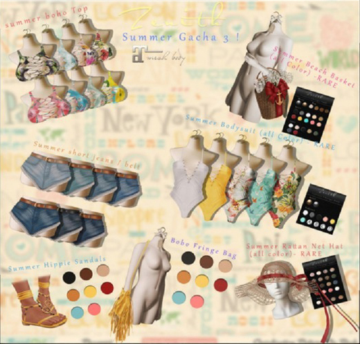 =Zenith=summer boho Top ( Flower Blue) -Maitreya