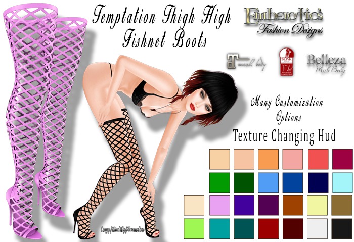 EFD_171 Temptation High Heel Fish NetBoots